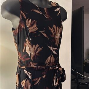 Tommy Hilfiger Black and Brown Floral Jumpsuit